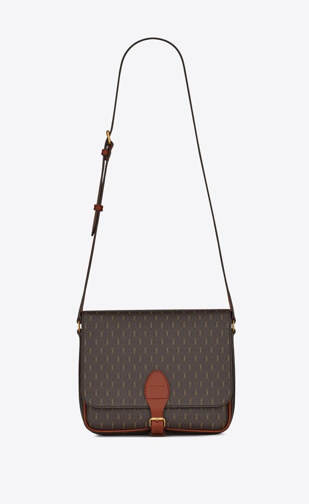 le monogramme medium buckle messenger bag in monogram canvas and smooth leather