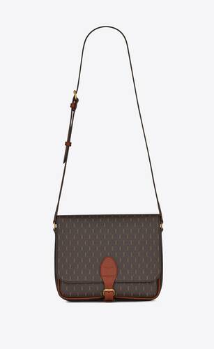 le monogramme medium messenger bag in cassandre canvas and smooth leather