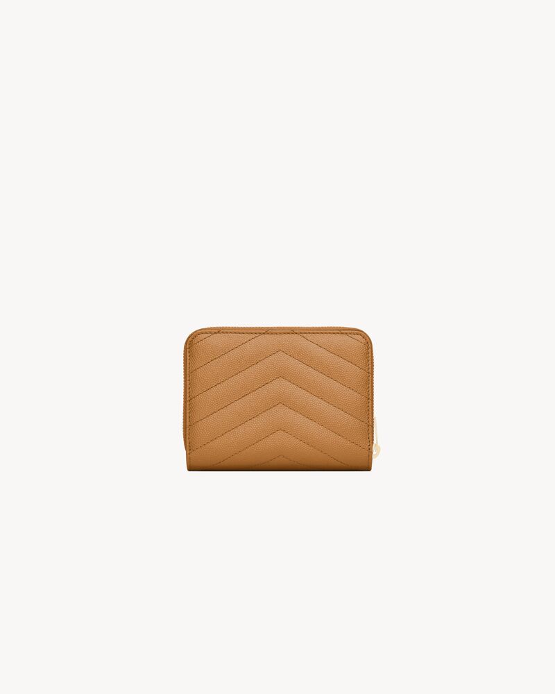 CASSANDRE MATELASSÉ compact zip around wallet in grain de poudre leather