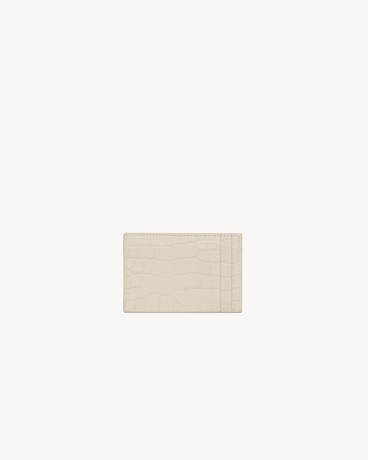 UPTOWN FLAP card case in crocodile-embossed shiny leather