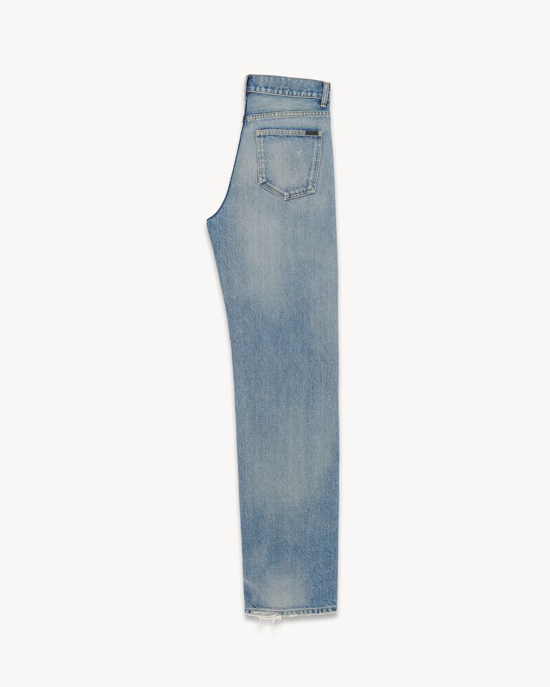Jeans larghi e lunghi in denim blu CHARLOTTE