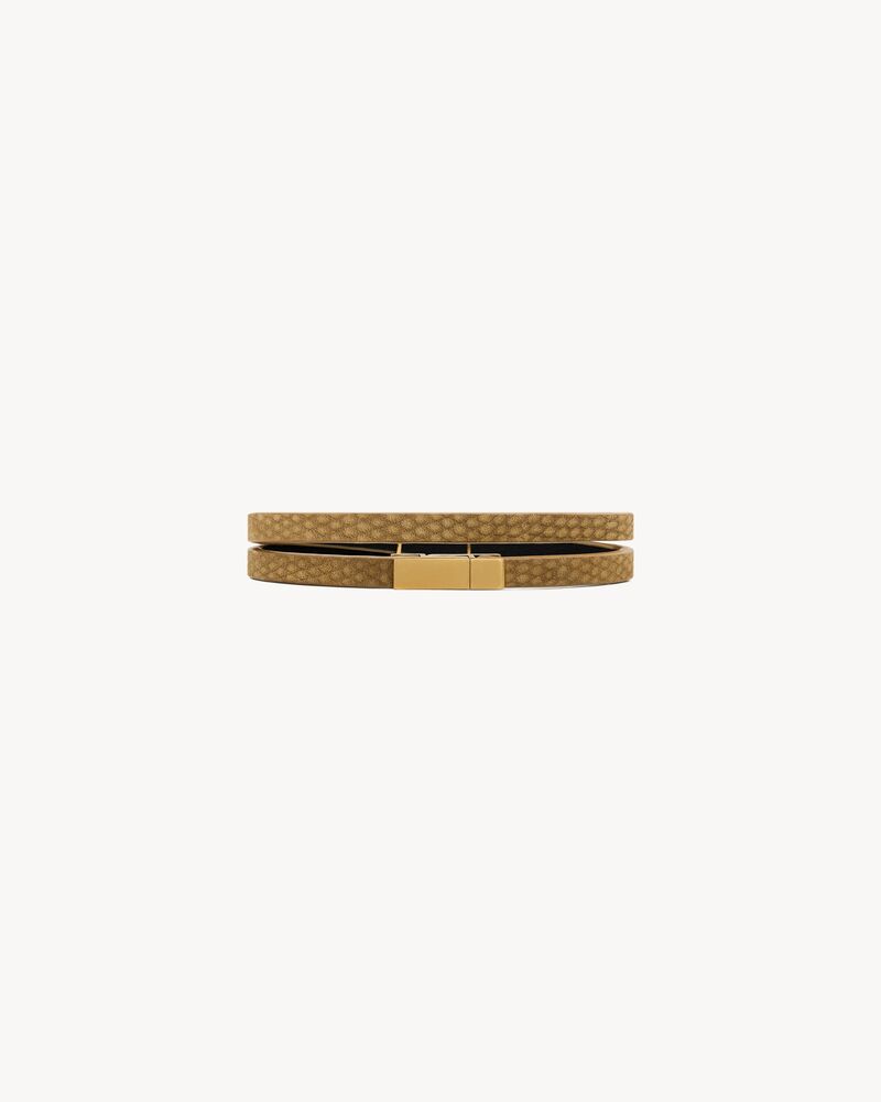 CASSANDRE double-wrap bracelet in leather