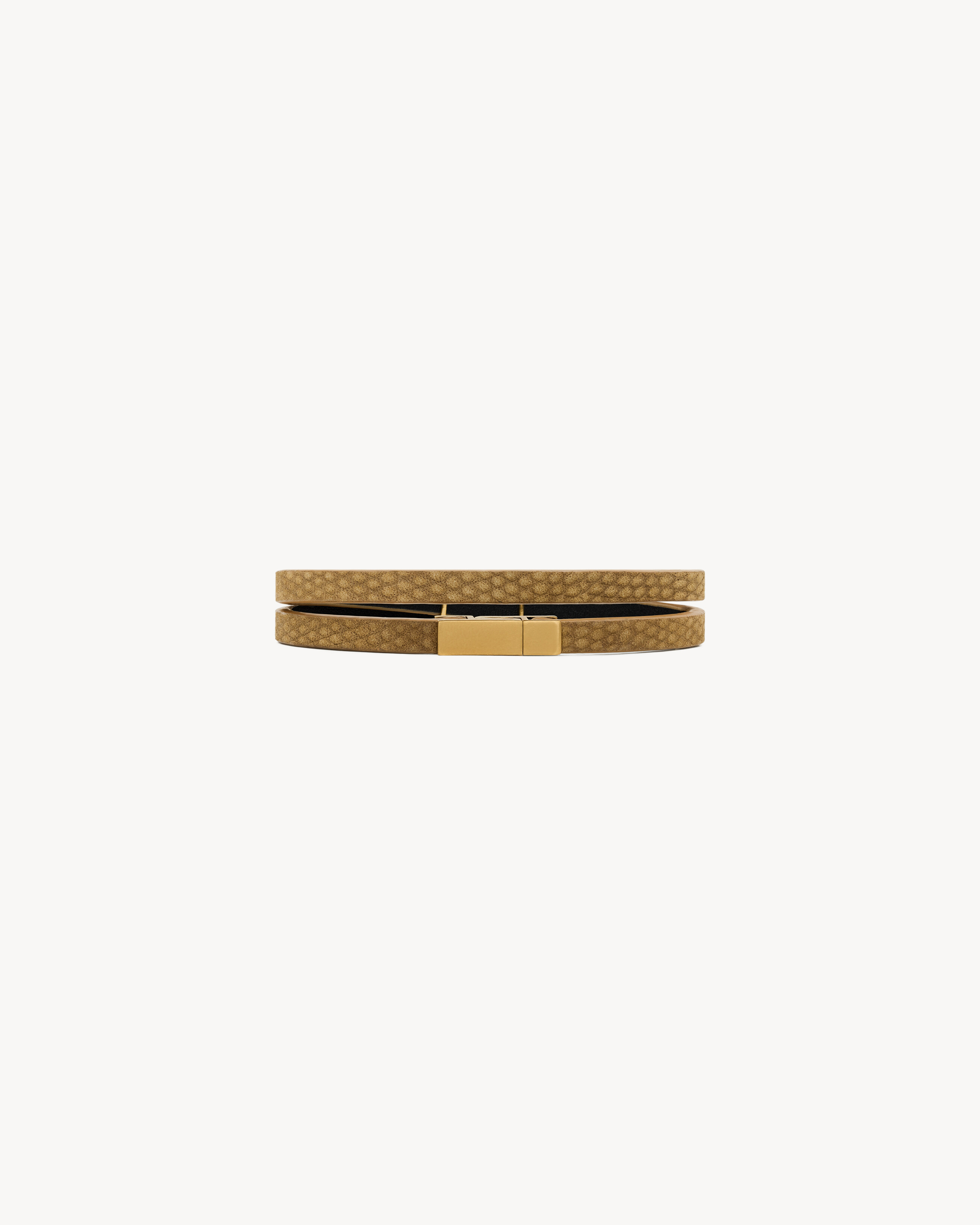 CASSANDRE double-wrap bracelet in leather