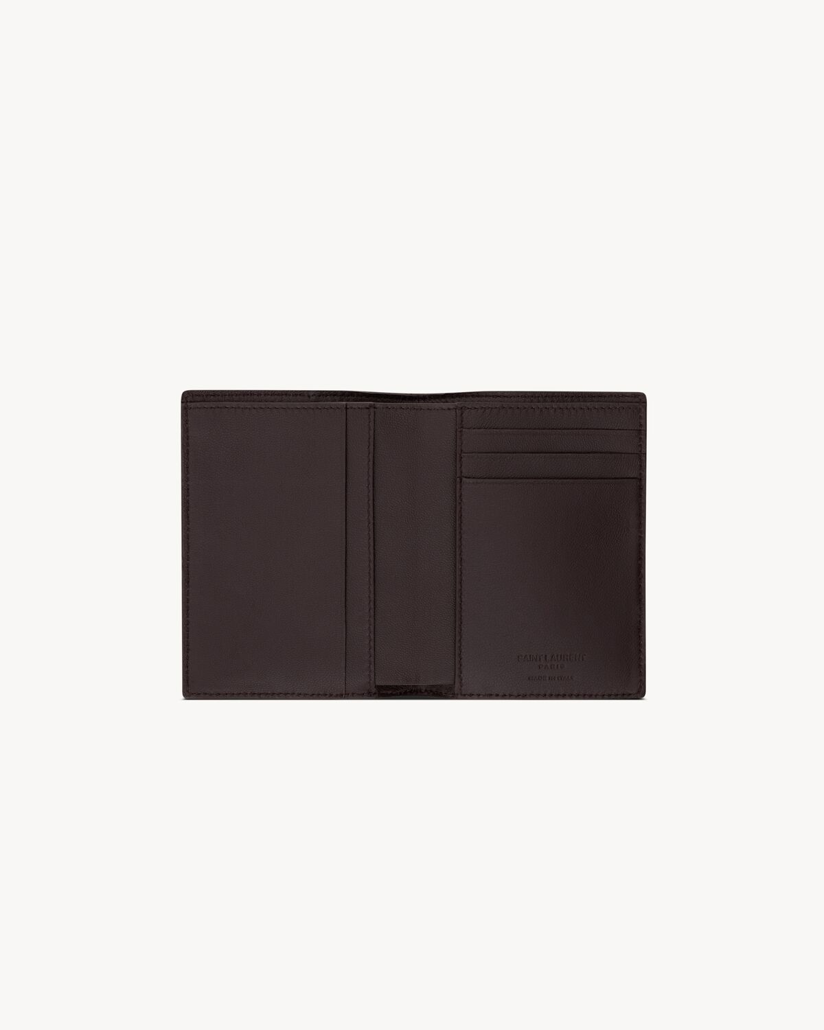saint laurent paris credit card wallet in lizard