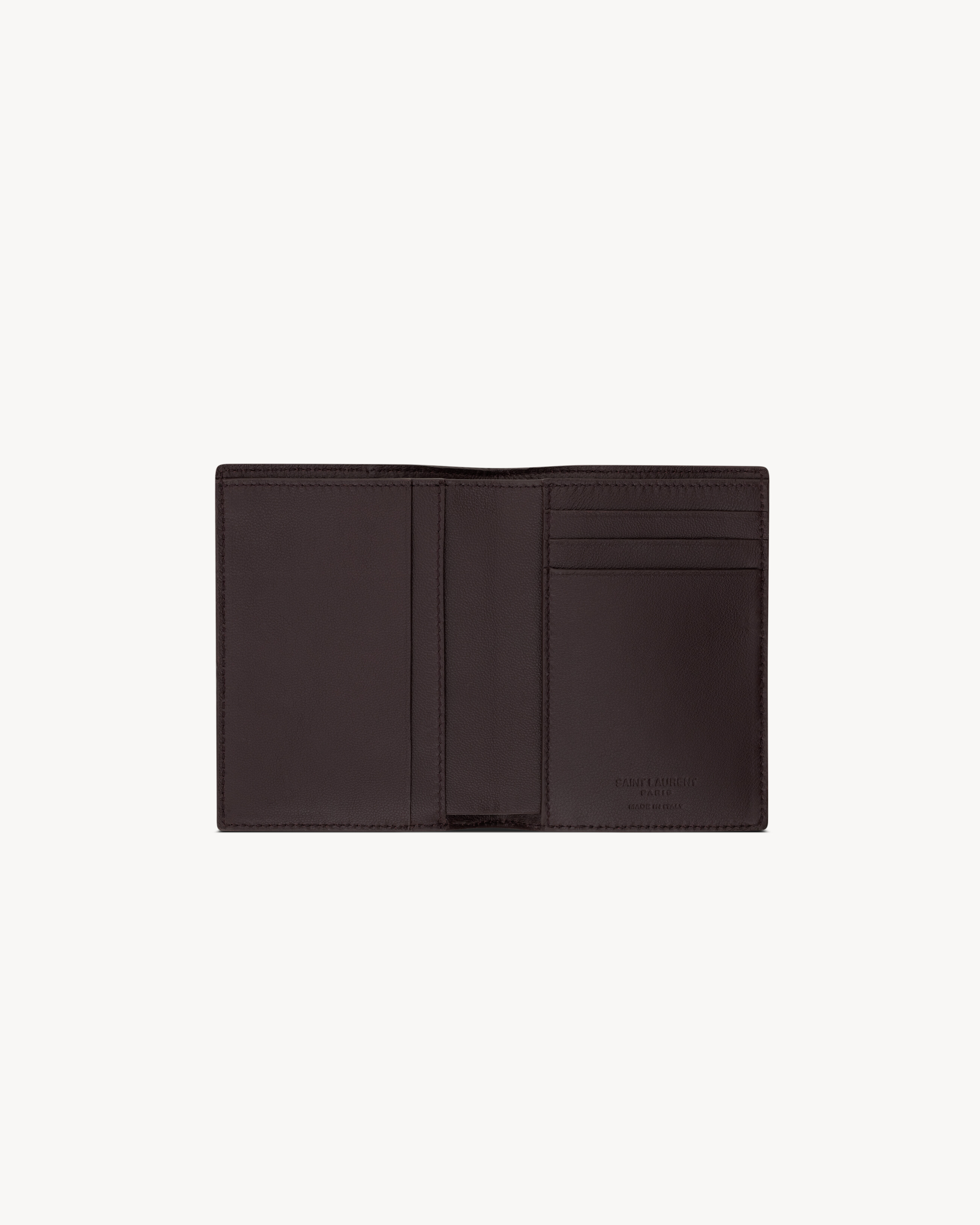 SAINT LAURENT PARIS credit card wallet in lizard