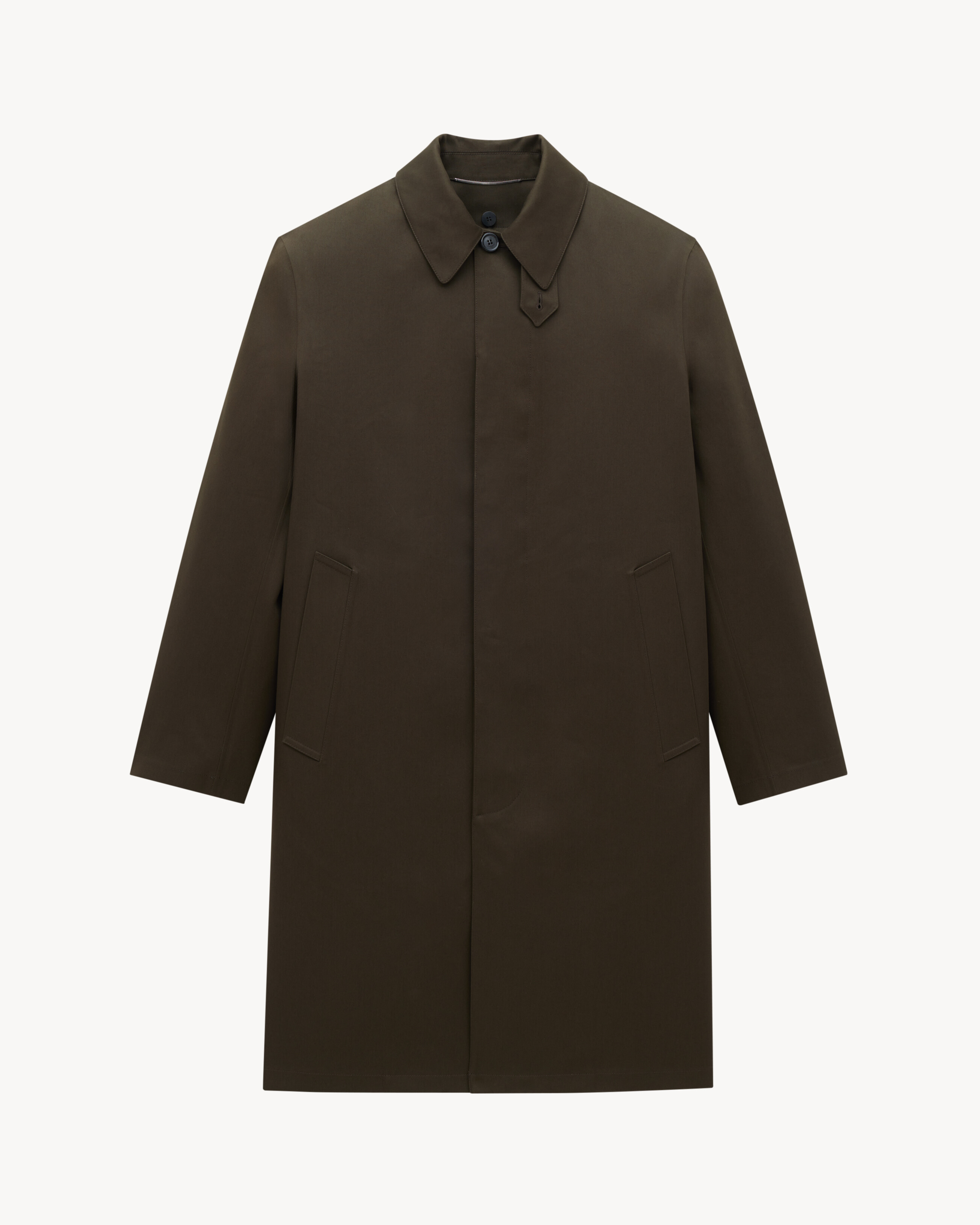 coat in water-repellent canvas