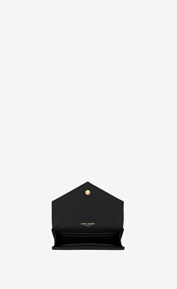 monogram small envelope wallet in grain de poudre embossed leather