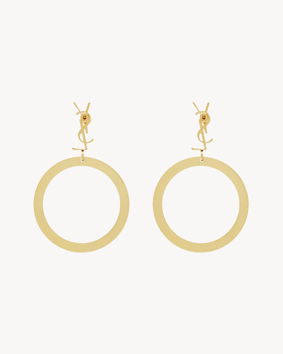 CASSANDRE pendant hoop earrings in metal