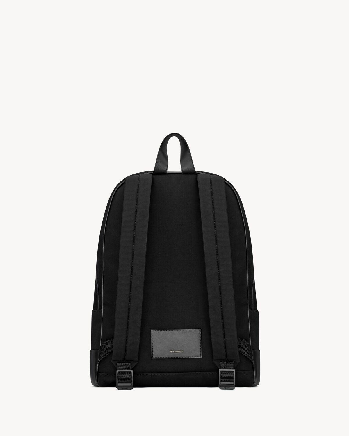 CITY backpack in nylon canvas and leather