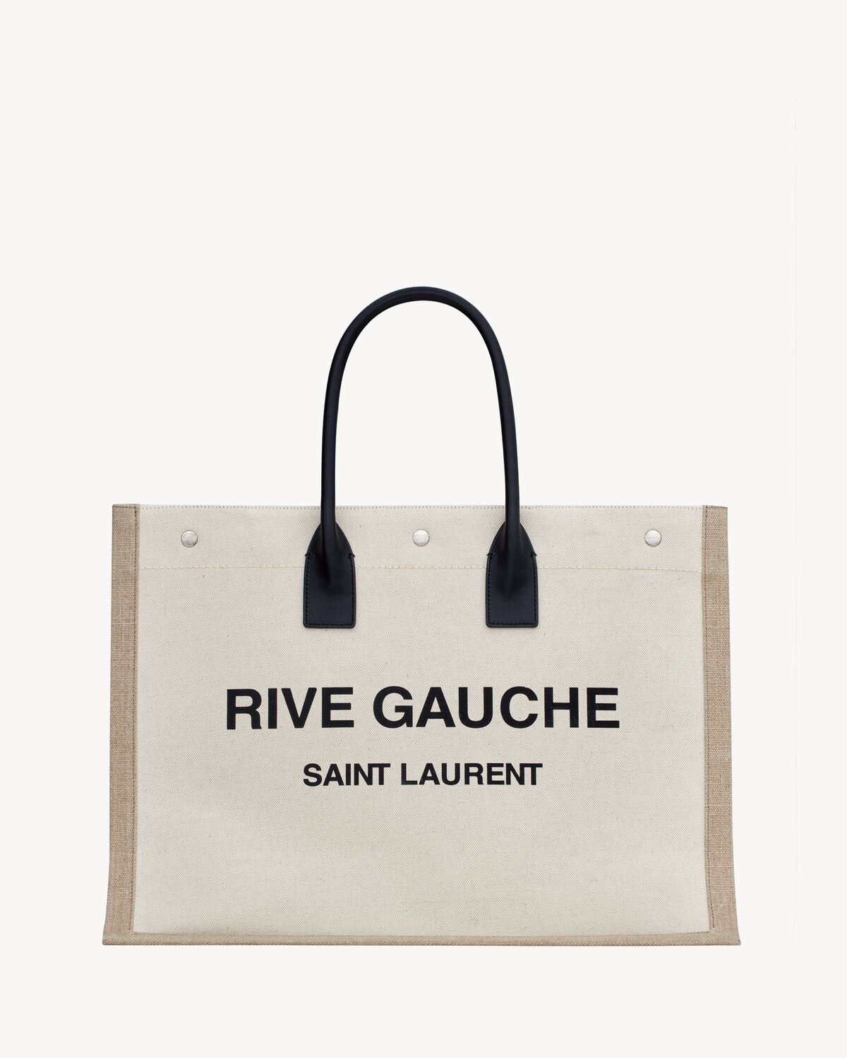 RIVE GAUCHE large tote bag in printed canvas and leather