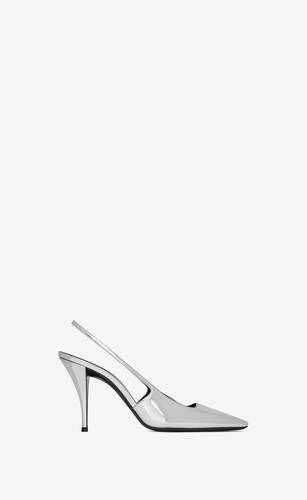 Femme Chaussures à talons Chaussures à talons Saint Laurent Escarpins Chica en PVC et cuir Cuir Saint Laurent en coloris Noir 