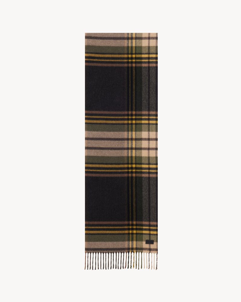 TARTAN SCARF IN CASHMERE AND WOOL