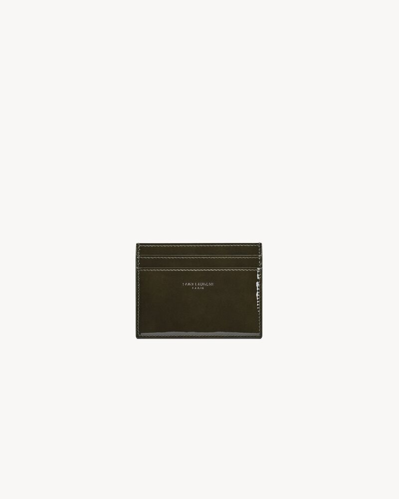 Porta carte SAINT LAURENT PARIS in pelle verniciata