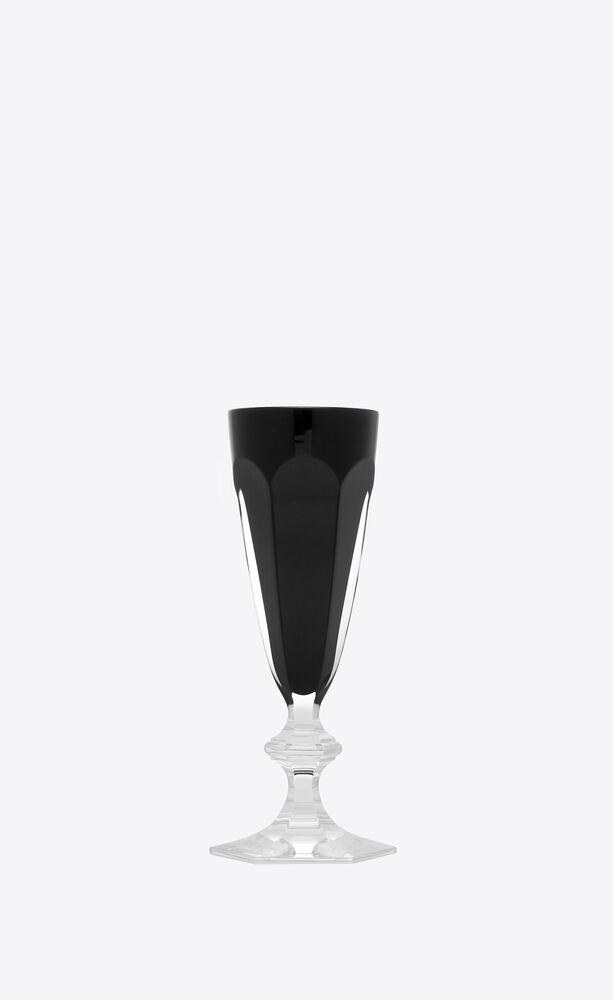 baccarat flutes in black crystal