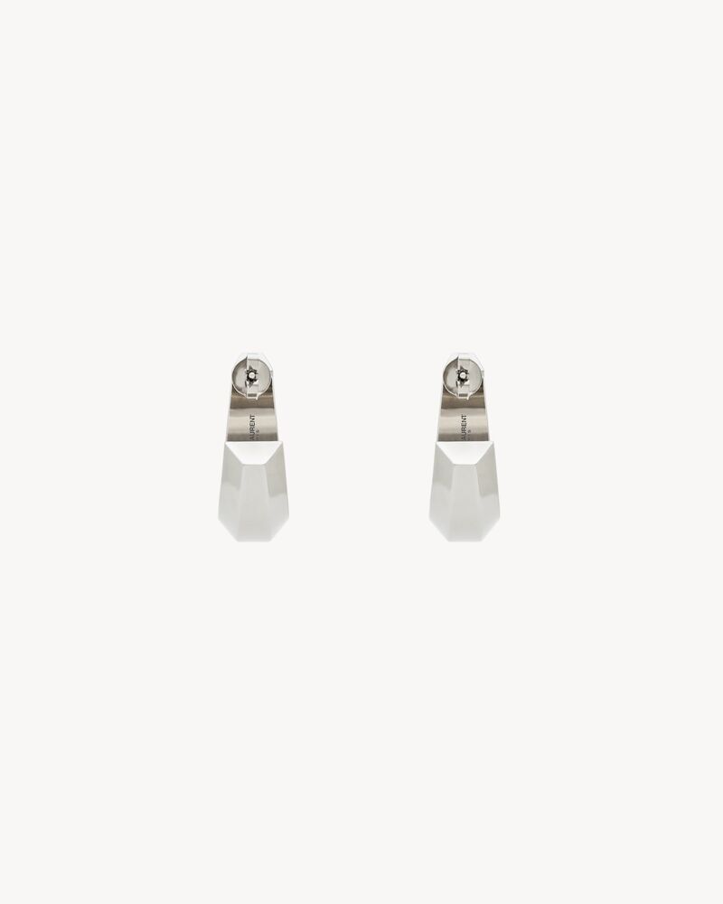 thick hoop earrings in metal