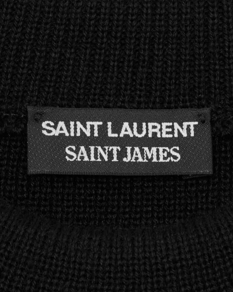 SAINT JAMES CROPPED SWEATER IN WOOL in Black | Saint Laurent | YSL