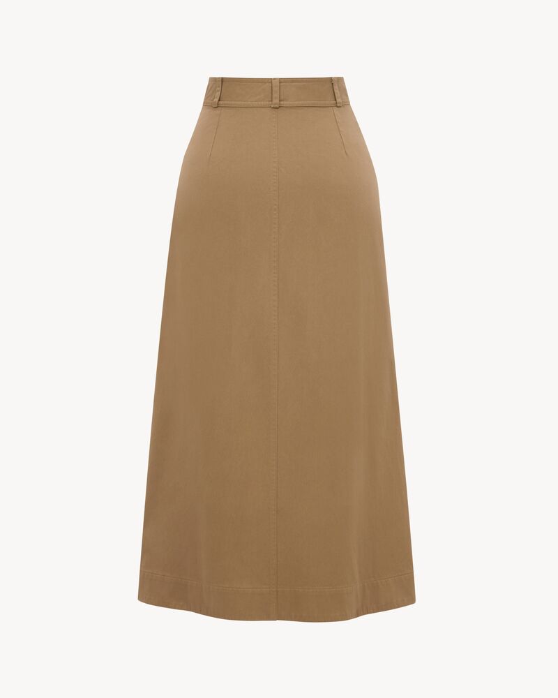 midi skirt in cotton serge