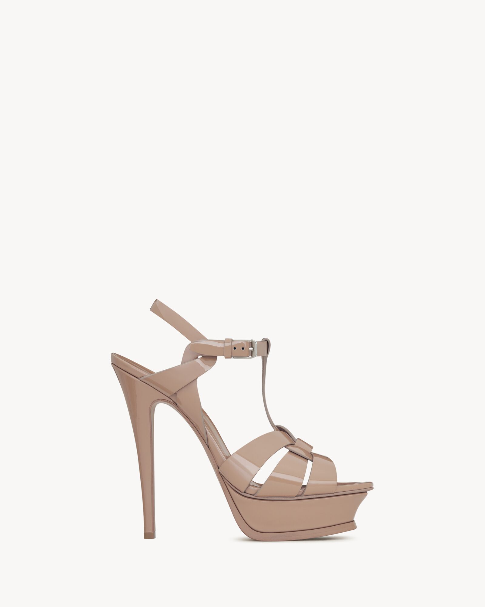 TRIBUTE platform sandals in patent leather — 457752B8I009935