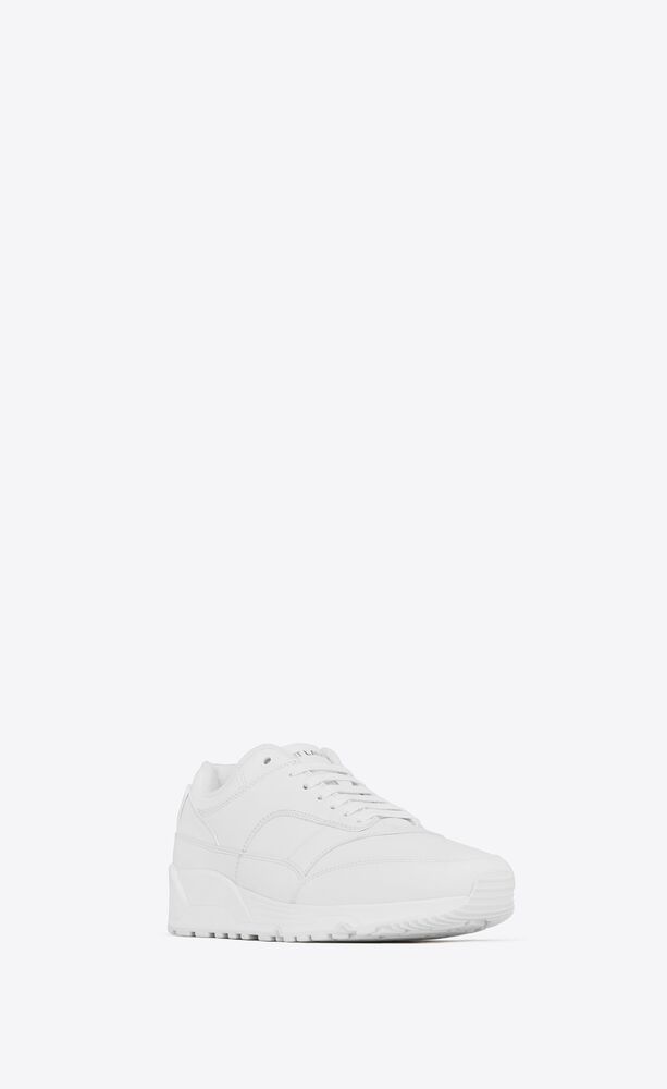 bump sneakers in smooth leather