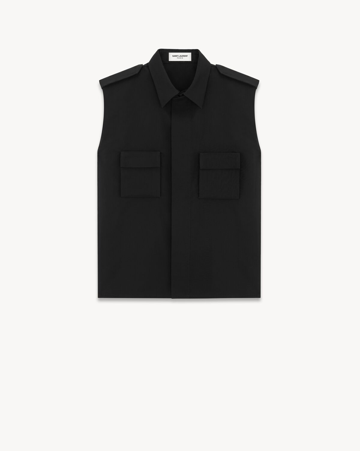 SAHARIENNE sleeveless shirt in faille