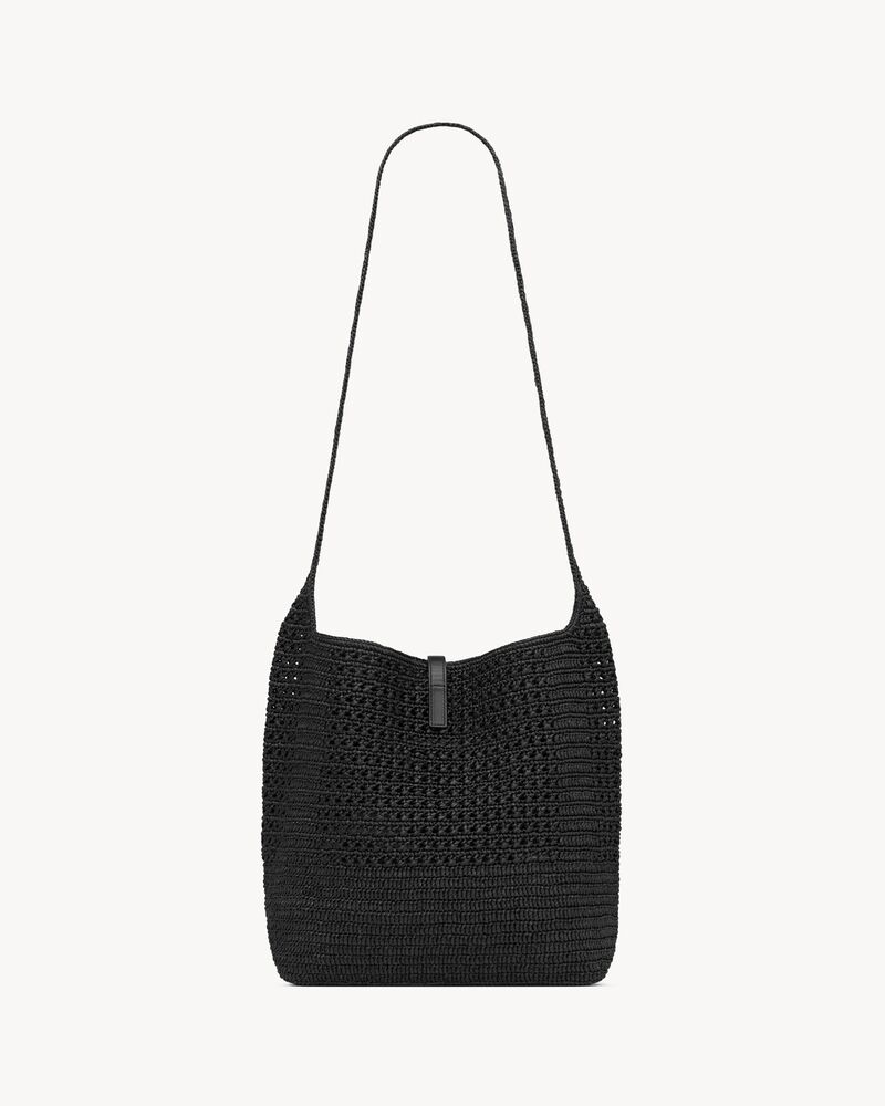 LE 5 À 7 medium tote in raffia | Saint Laurent | YSL.com