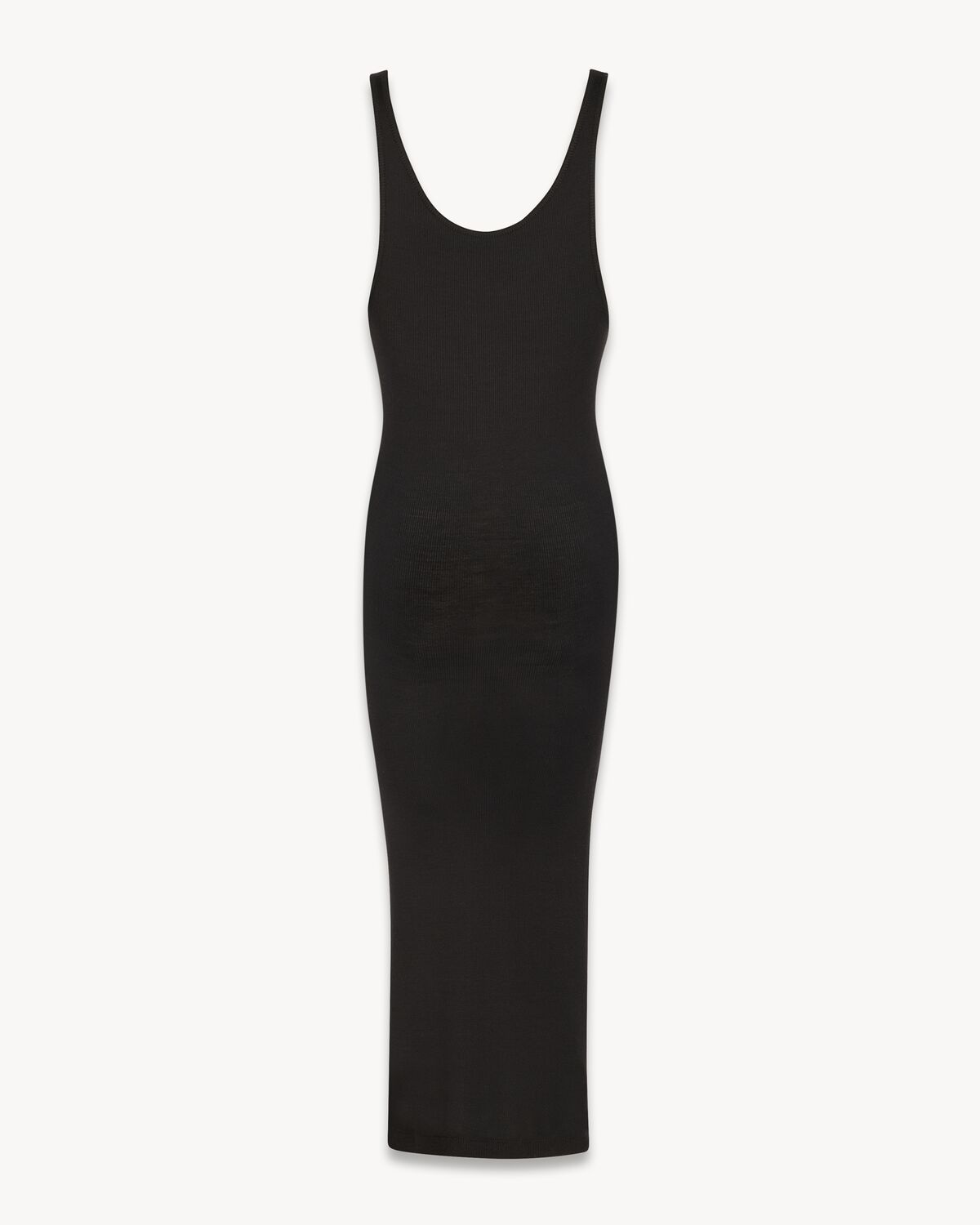 Tank top dress in ribbed silk jersey | Saint Laurent | YSL.com