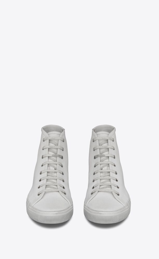 malibu mid-top sneakers in canvas and leather