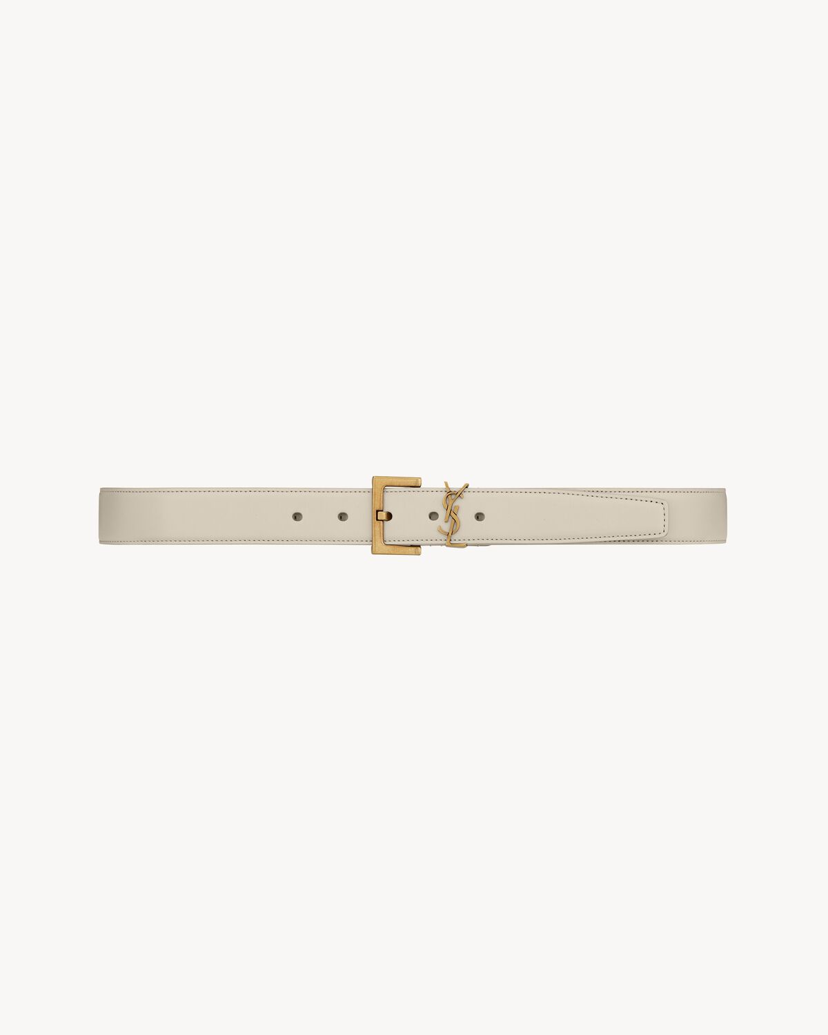 cassandre belt with square buckle in shiny box saint laurent leather