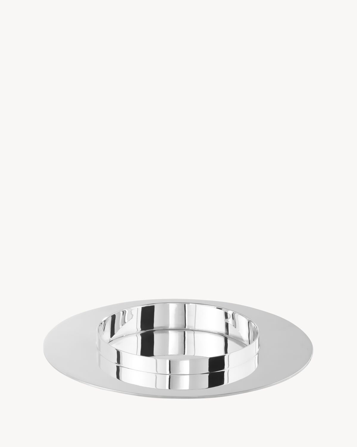 donald judd puiforcat dessert plate in sterling silver