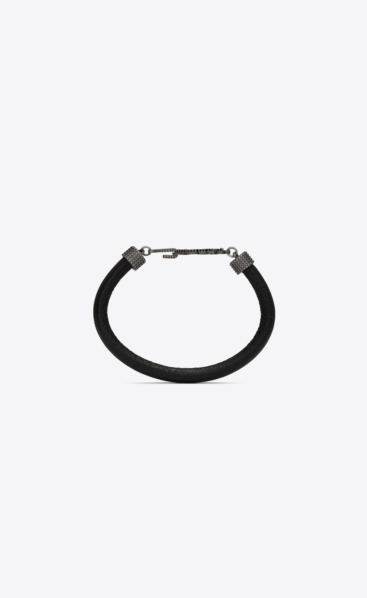 OPYUM bracelet in crinkled leather and metal | Saint Laurent | YSL.com