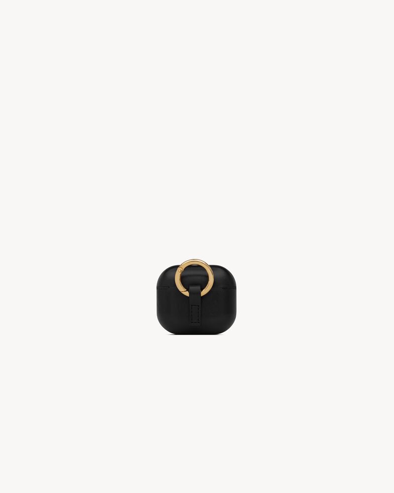 SAINT LAURENT PARIS AIRPODS HOLDER IN SMOOTH LEATHER