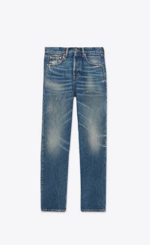 authentische slim-fit-jeans aus denim in deauville beach blue