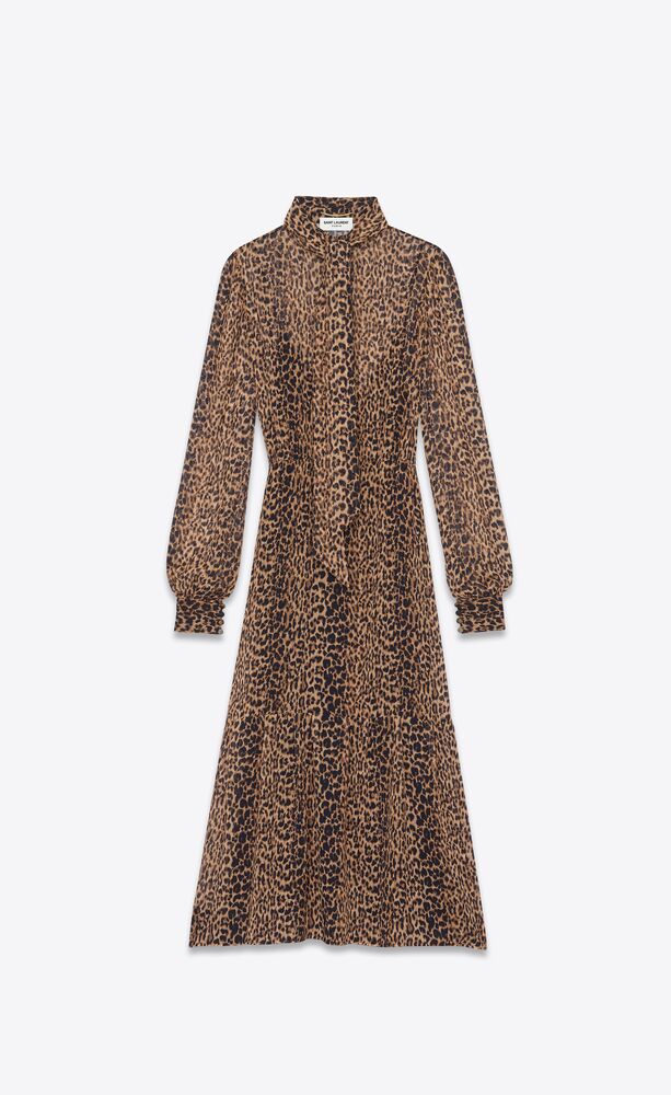 leopard long dress