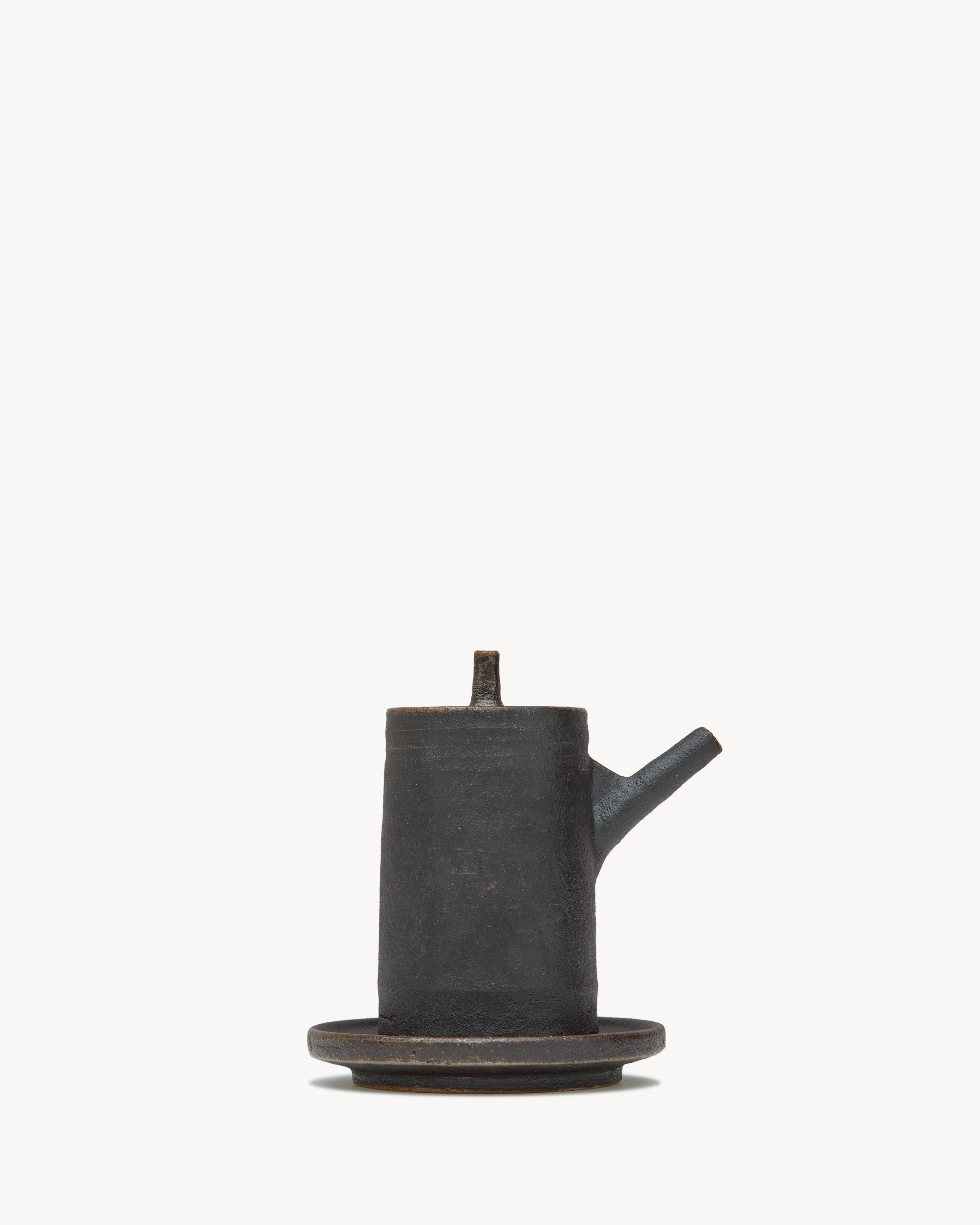 SUSHI PARK ERI TAKANO SOYA SAUCE BOTTLE AND SAUCER IN CERAMIC