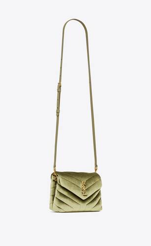 LOULOU toy strap bag in quilted velvet, Saint Laurent