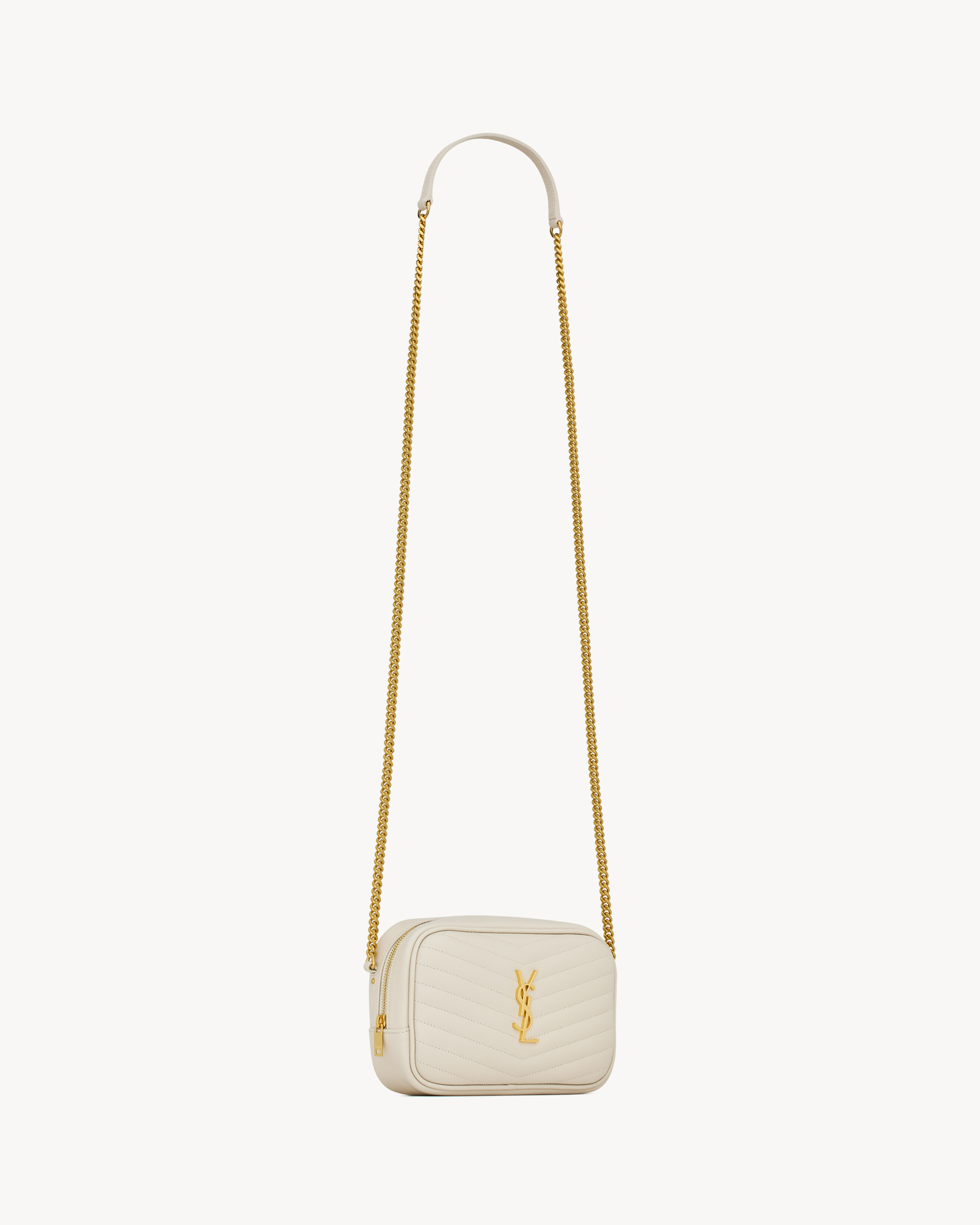 MINI LOU绗缝皮革手袋