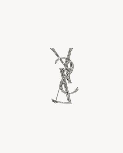 SAINT LAURENT Silver-Tone Brooch for Men