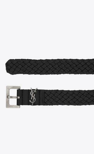Women's 1 Skinny Narrow Braided Woven Non-Leather Vintage Belt