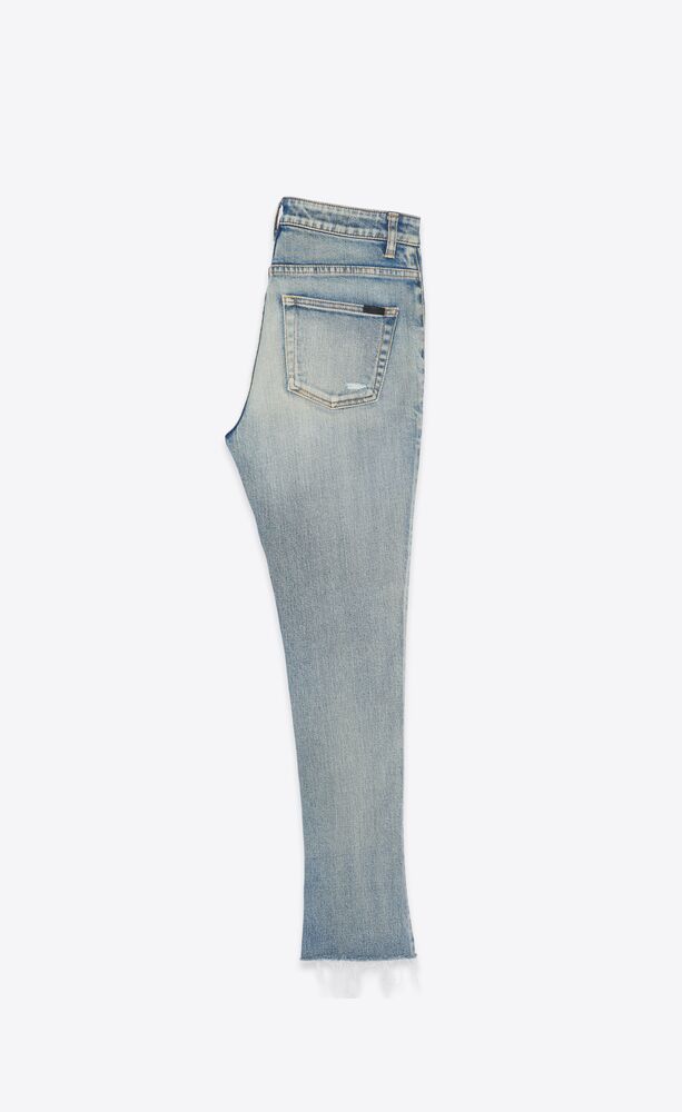 Skinny mid-waist jeans in Santa Monica blue denim | Saint Laurent | YSL.com