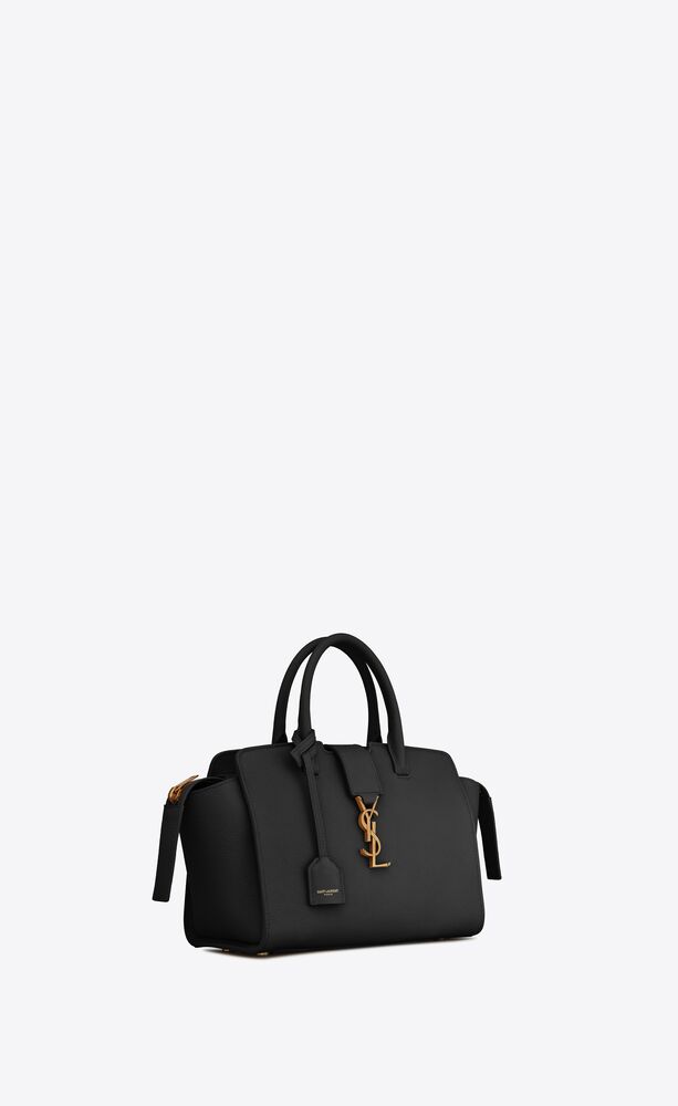 Saint Laurent - Baby Cabas Calfskin Bag with Strap Grey