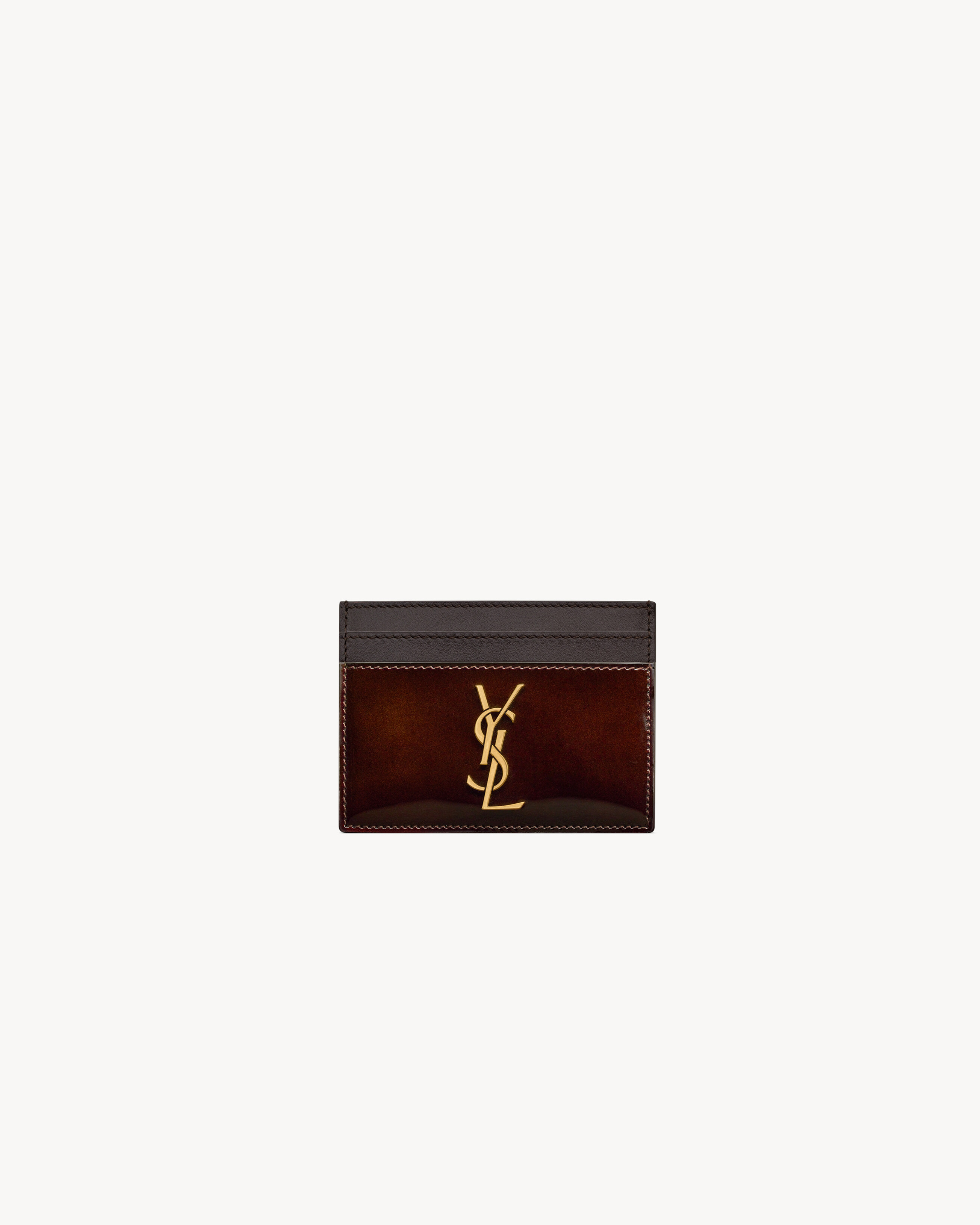 Monogram card case online ysl