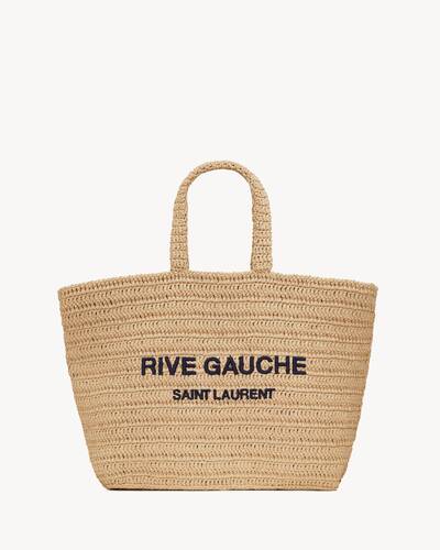 rive gauche tote in raffia