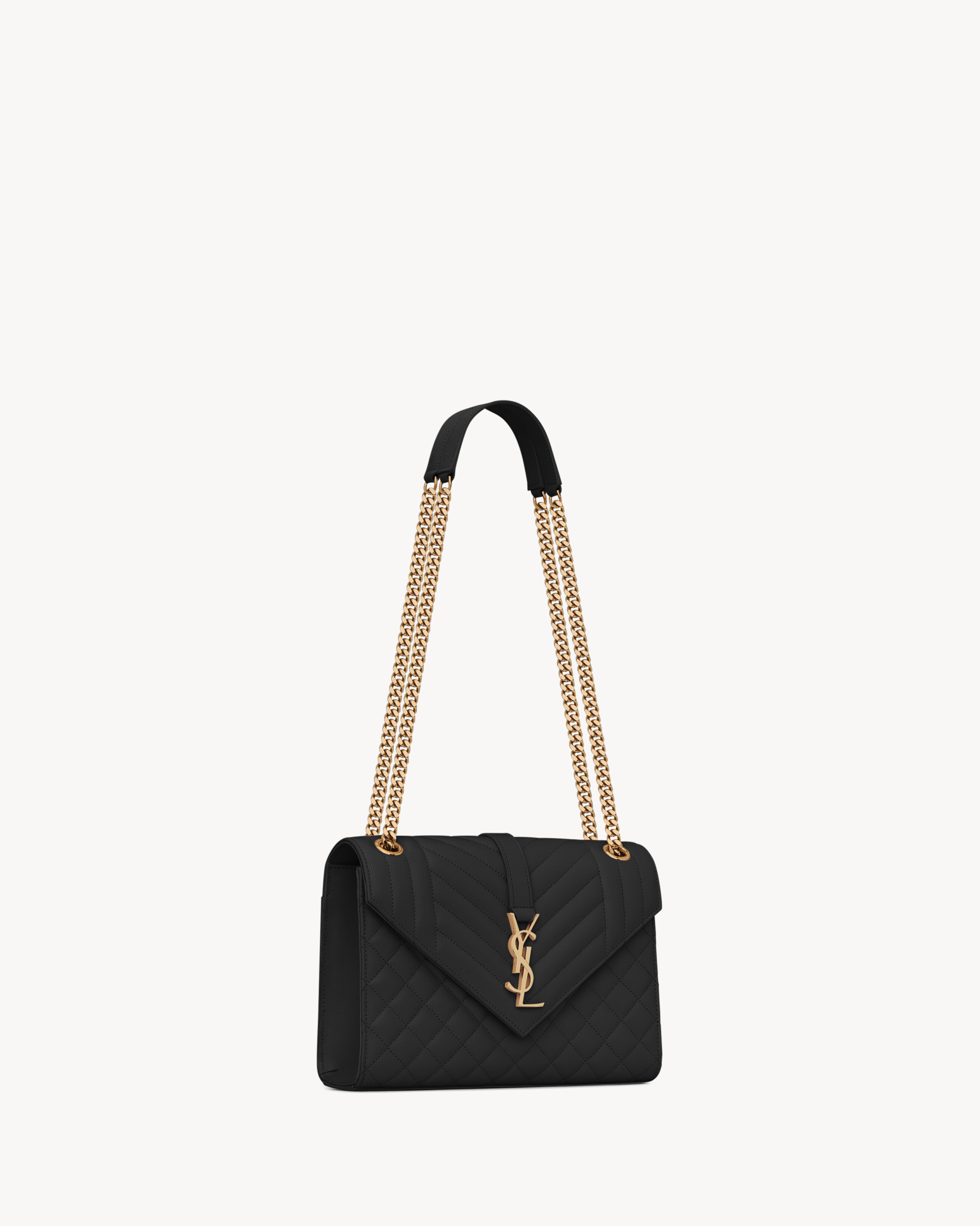 ENVELOPE MEDIUM IN QUILTED GRAIN DE POUDRE EMBOSSED LEATHER