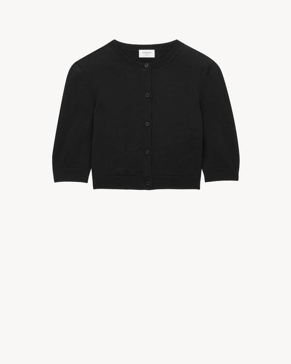 SAINT LAURENT - Yves Saint Laurent ウール オリジナル柄 カーディガン SAINT LAURENT - Yves Saint Laurent ウール オリジナル柄