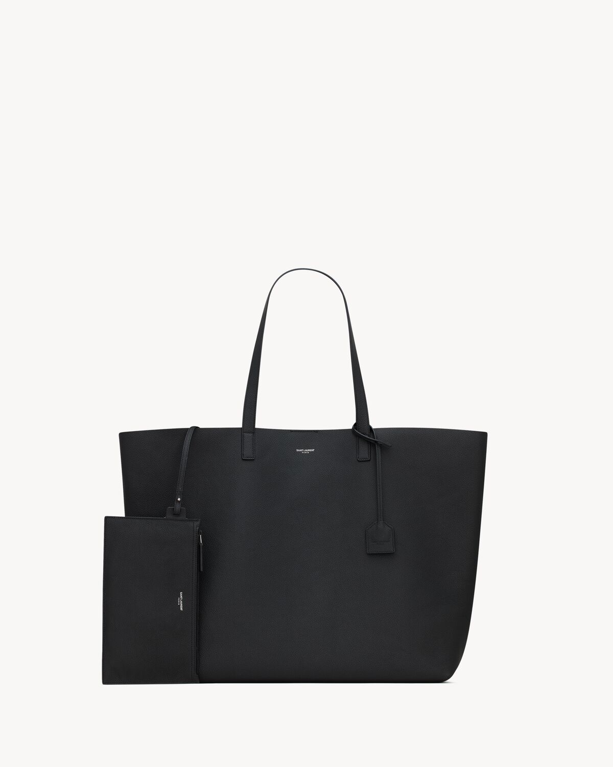 Bold粒面皮革橫向購物袋 | Saint Laurent | YSL.com