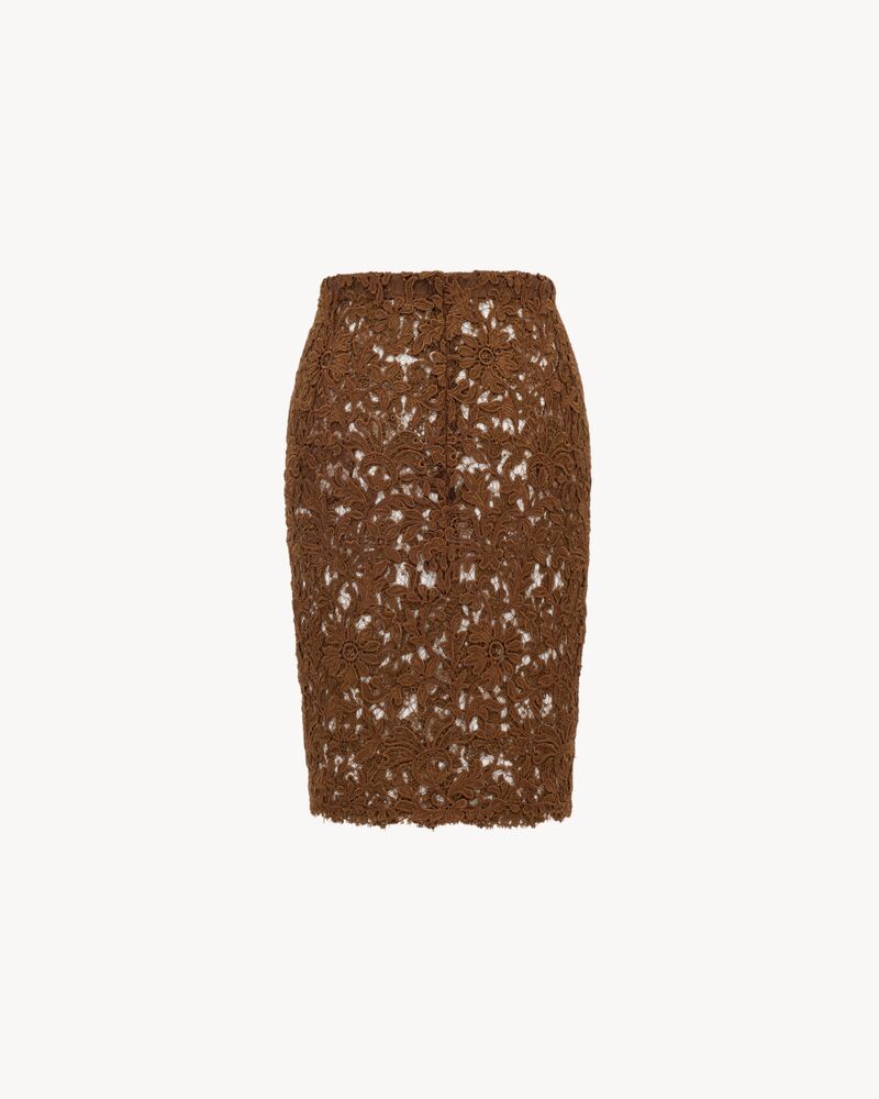 pencil skirt in guipure lace