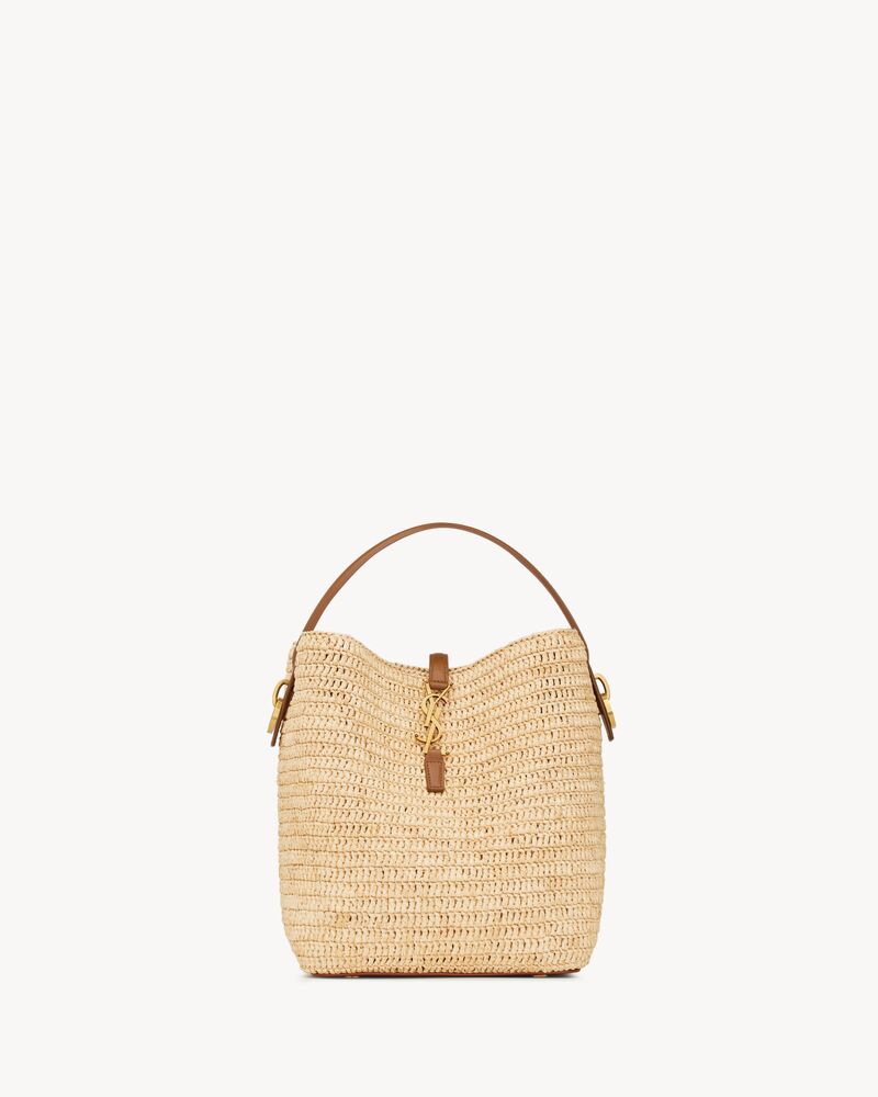 LE 37 in woven raffia and vegetable-tanned leather