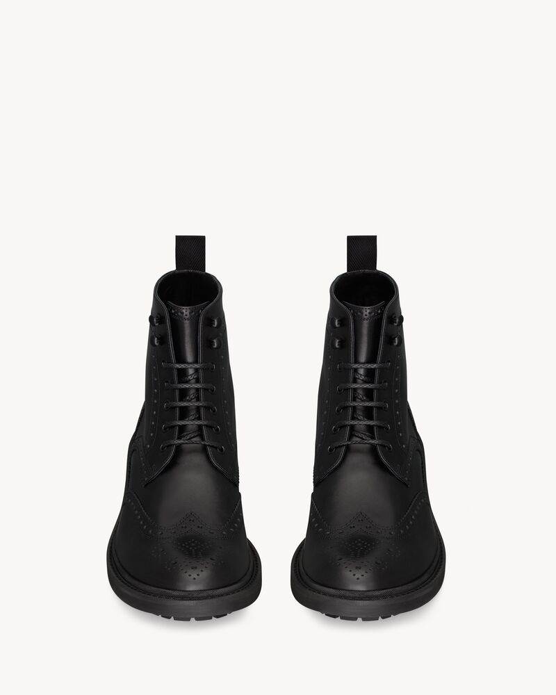 ANTOINE brogue boots in smooth leather
