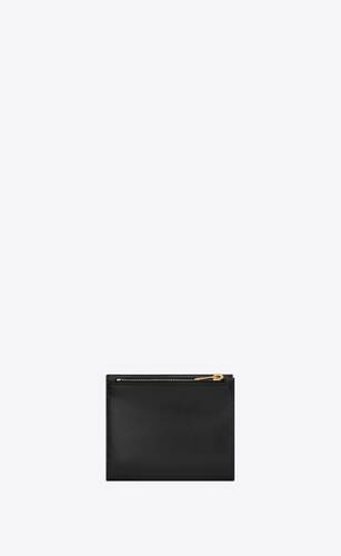 UPTOWN Compact wallet in shiny smooth leather | Saint Laurent United ...