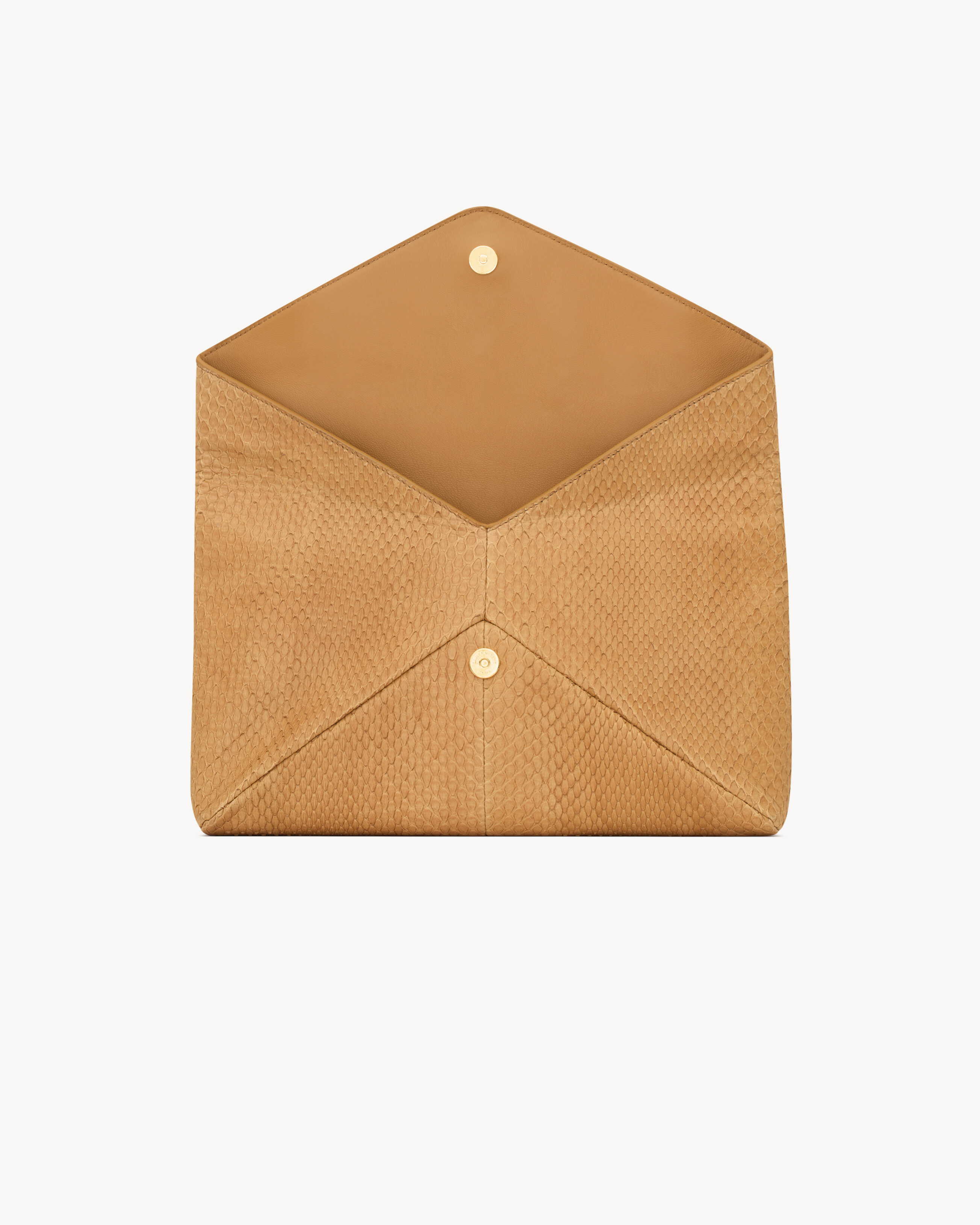Große CASSANDRE Envelope-Tasche aus Pythonleder